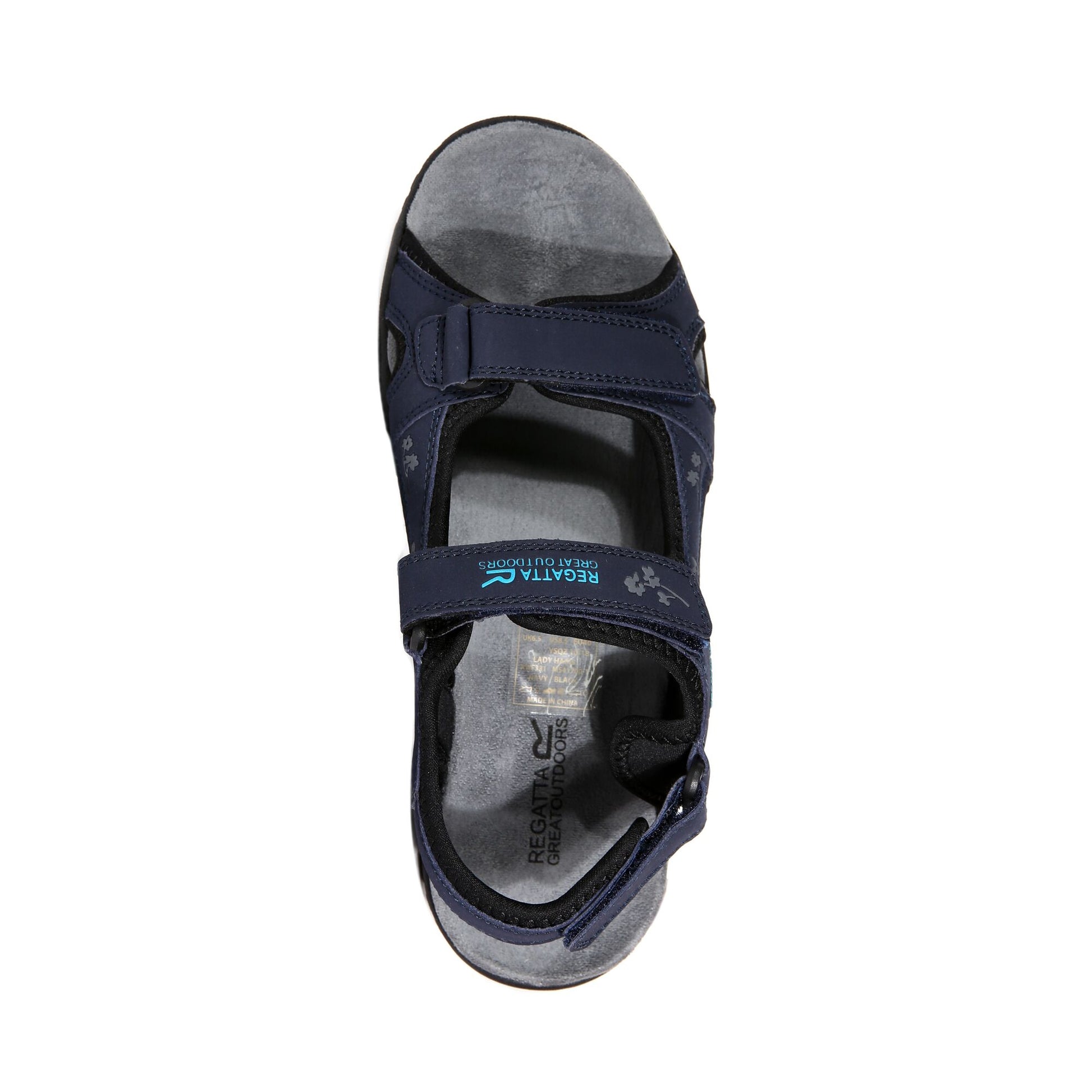 Navy-Black - Close up - Regatta Womens-Ladies Haris Sandals