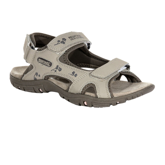 Parchment-Treetop - Front - Regatta Womens-Ladies Haris Sandals