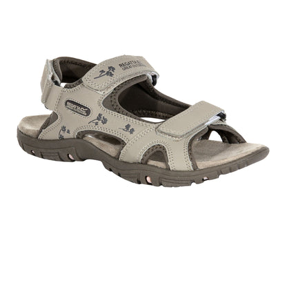Parchment-Treetop - Front - Regatta Womens-Ladies Haris Sandals