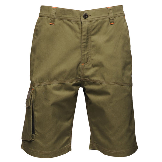 Dark Khaki - Front - Regatta Mens Heroic Cargo Shorts