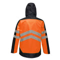Orange-Navy - Back - Regatta Mens Hi-Vis Waterproof Insulated Reflective Jacket