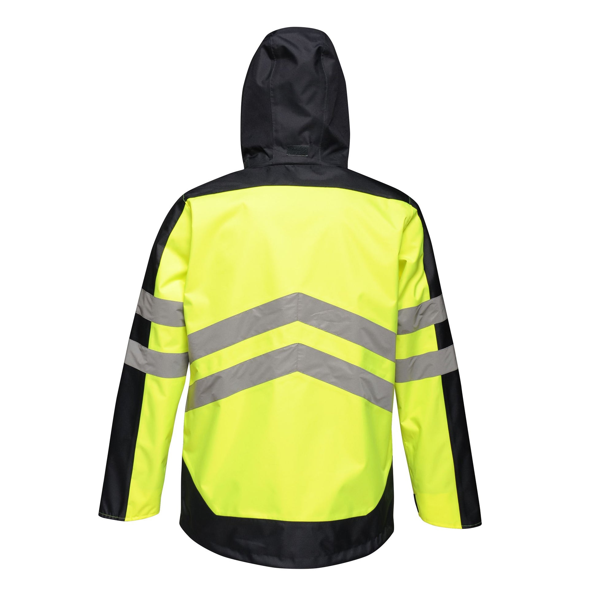 Yellow-Navy - Back - Regatta Mens Hi-Vis Waterproof Insulated Reflective Jacket