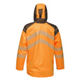 Orange-Grey - Back - Regatta Mens Hi-Vis Waterproof Reflective Parka Jacket