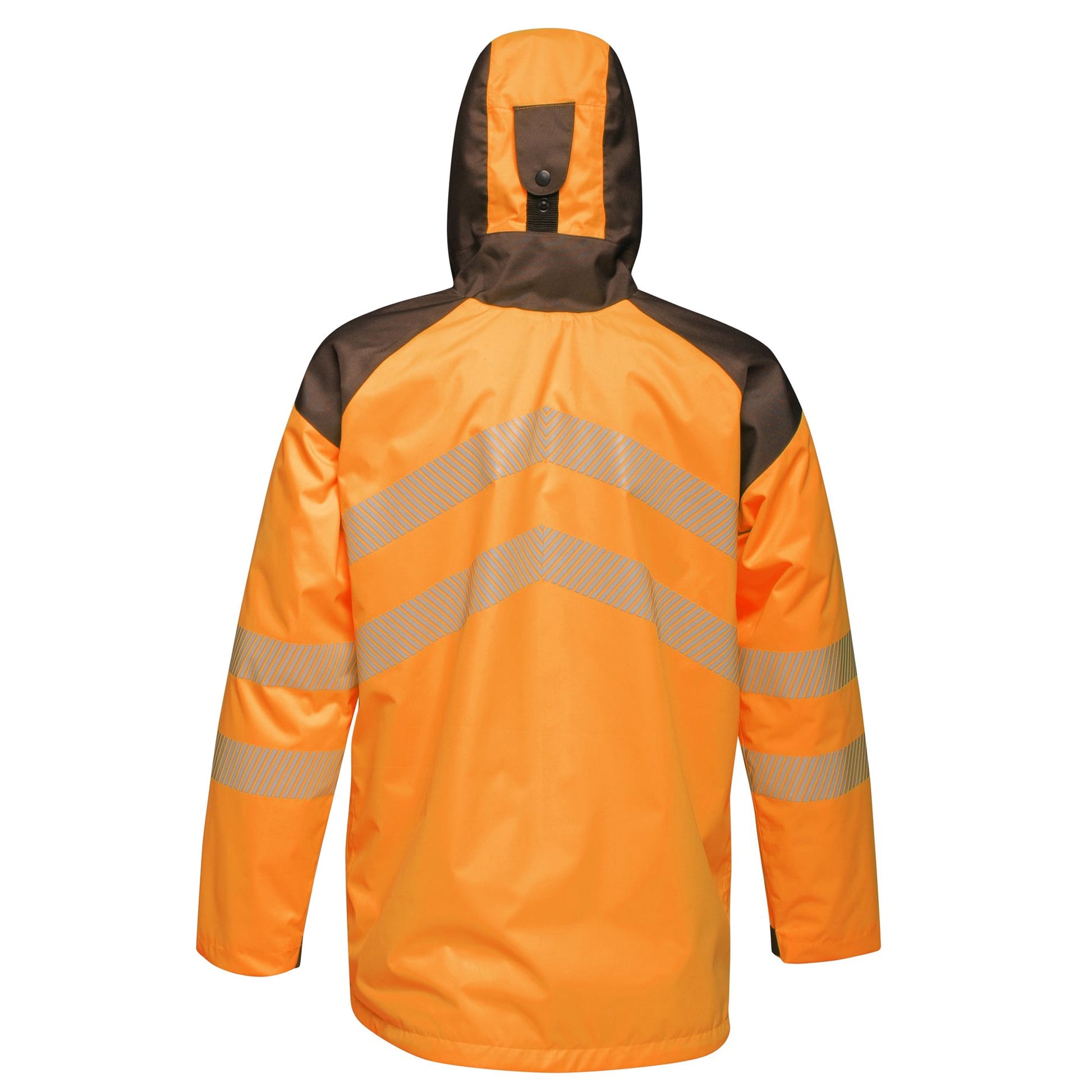 Orange-Grey - Back - Regatta Professional Mens Hi-Vis Reflective Waterproof Jacket