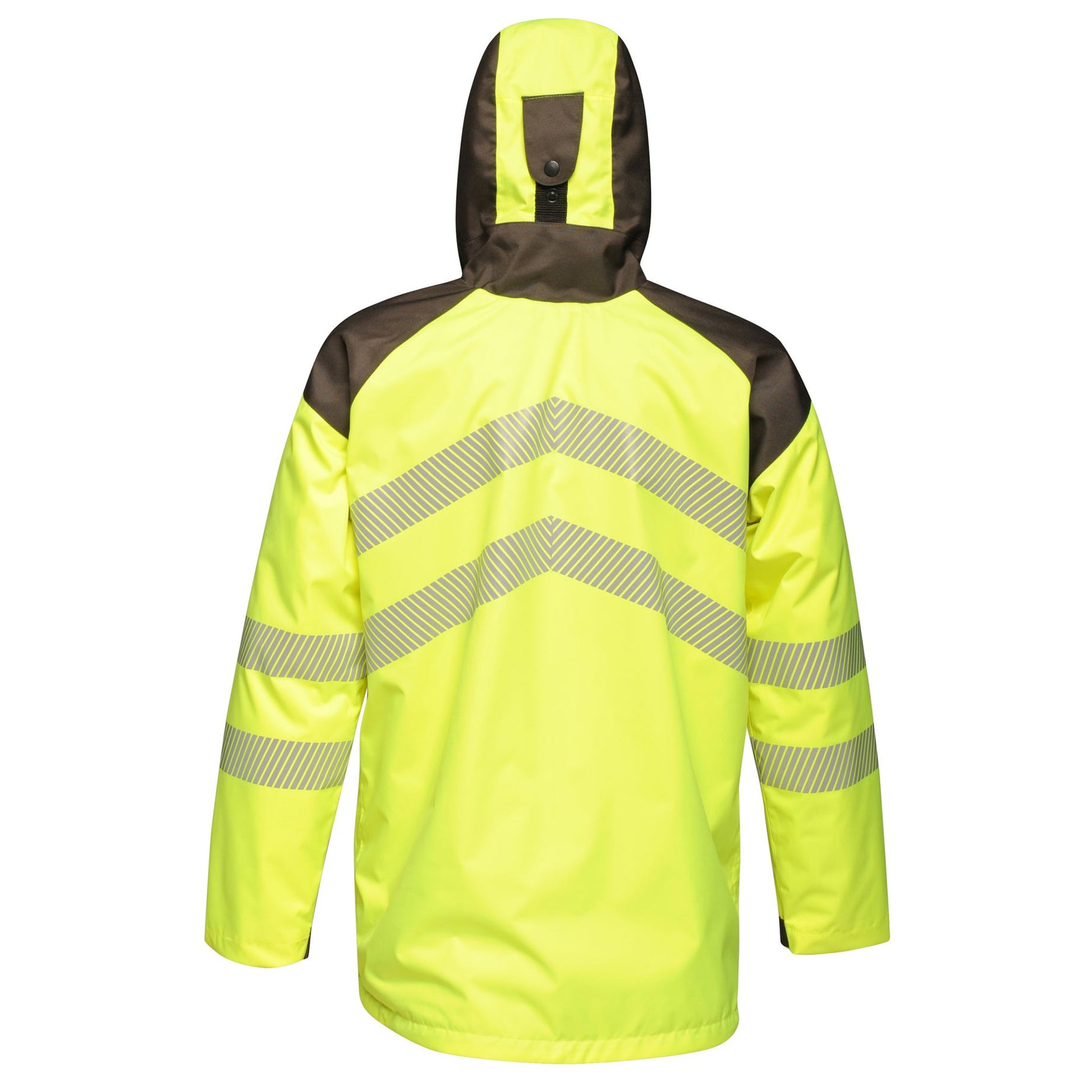 Yellow-Grey - Back - Regatta Professional Mens Hi-Vis Reflective Waterproof Jacket