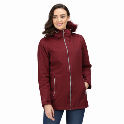 Claret Red - Back - Regatta Womens-Ladies Myla Waterproof Insulated Jacket