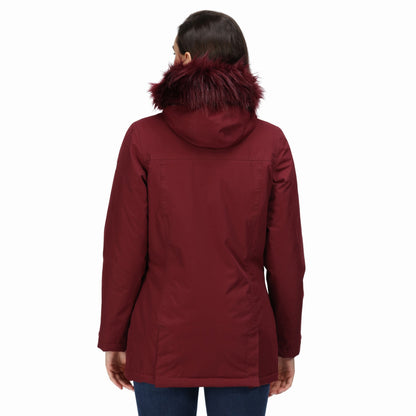 Claret Red - Side - Regatta Womens-Ladies Myla Waterproof Insulated Jacket