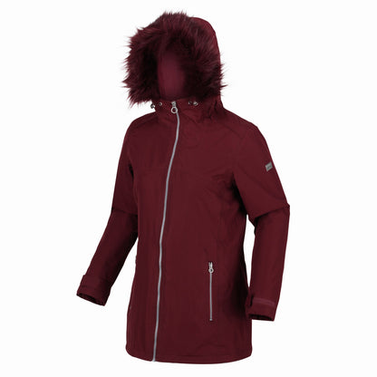 Claret Red - Pack Shot - Regatta Womens-Ladies Myla Waterproof Insulated Jacket