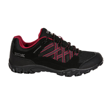 Black-Beaujolais - Back - Regatta Womens-Ladies Edgepoint III Walking Shoes