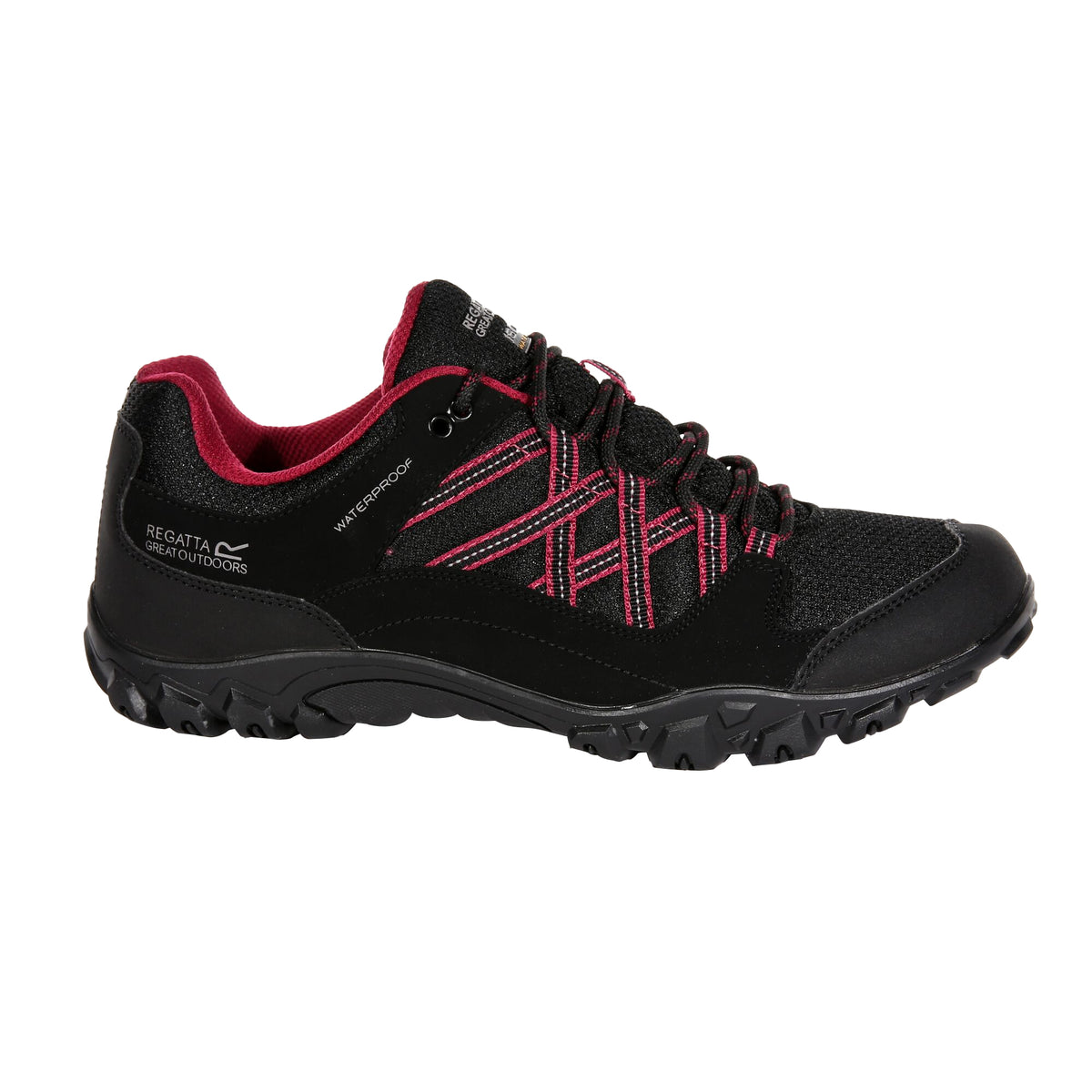 Black-Beaujolais - Back - Regatta Womens-Ladies Edgepoint III Walking Shoes