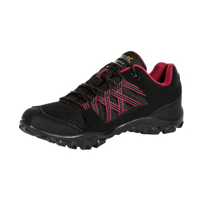 Black-Beaujolais - Lifestyle - Regatta Womens-Ladies Edgepoint III Walking Shoes