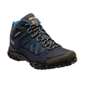 Navy-Petrol - Front - Regatta Womens-Ladies Edgepoint Waterproof Walking Boots