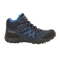 Navy-Petrol - Back - Regatta Womens-Ladies Edgepoint Waterproof Walking Boots