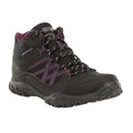 Black-Prune - Front - Regatta Womens-Ladies Edgepoint Waterproof Walking Boots