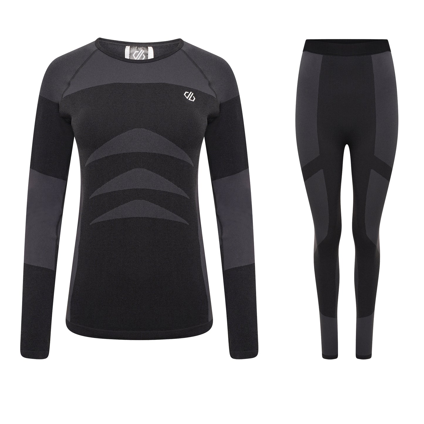 Black-Black - Front - Dare 2B Womens-Ladies In The Zone Base Layer Set