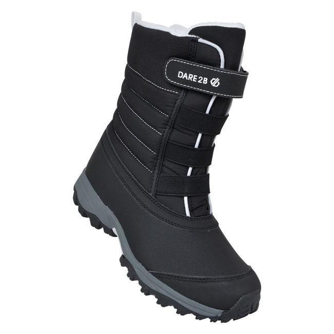 Black-White - Front - Dare 2B Childrens-Kids Skiway II Snow Boots