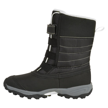 Black-White - Side - Dare 2B Childrens-Kids Skiway II Snow Boots