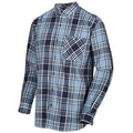 Navy - Lifestyle - Regatta Great Outdoors Mens Lazare Long Sleeve Checked Shirt