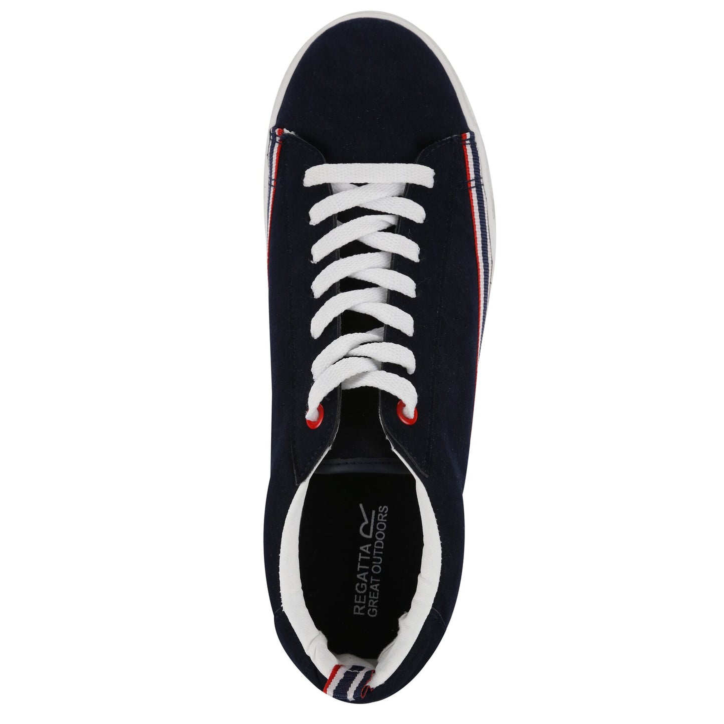 Navy - Back - Regatta Great Outdoors Mens Stripe Casual Trainers