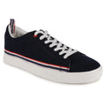 Navy - Front - Regatta Great Outdoors Mens Stripe Casual Trainers