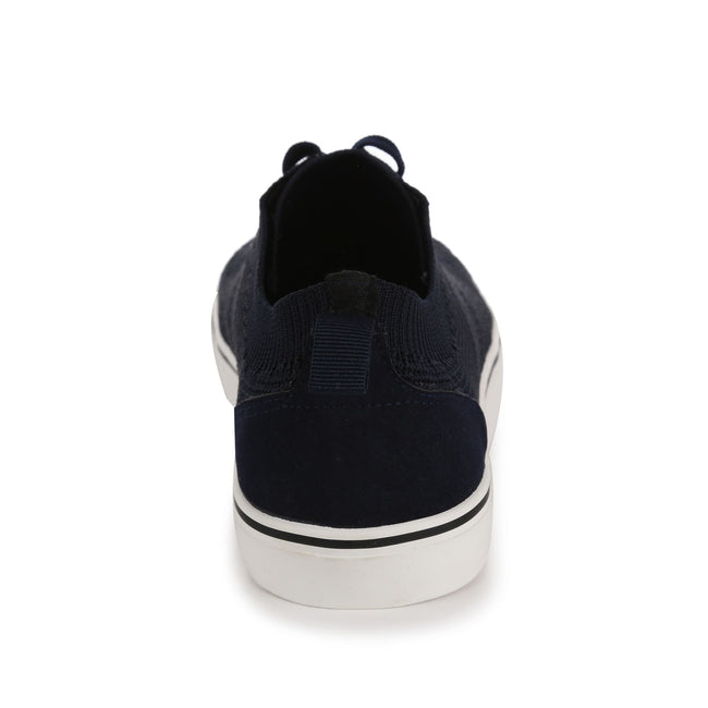 Navy - Side - Regatta Great Outdoors Mens Knitted Trainers