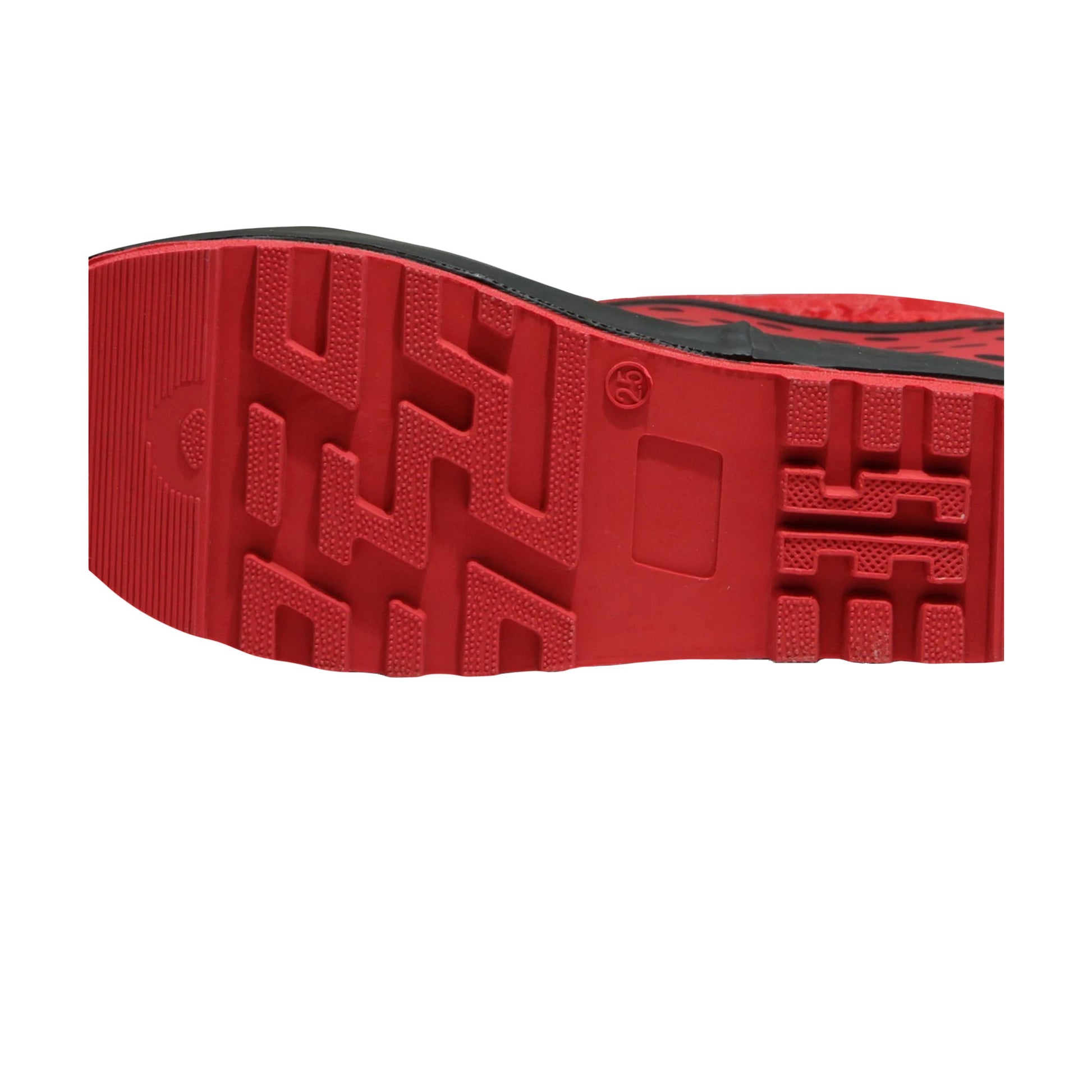 Red-Black - Close up - Dare 2B Childrens-Kids Mudplay Dinosaur Wellingtons