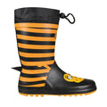Yellow-Black Stripe - Back - Dare 2B Childrens-Kids Mudplay Dinosaur Wellingtons
