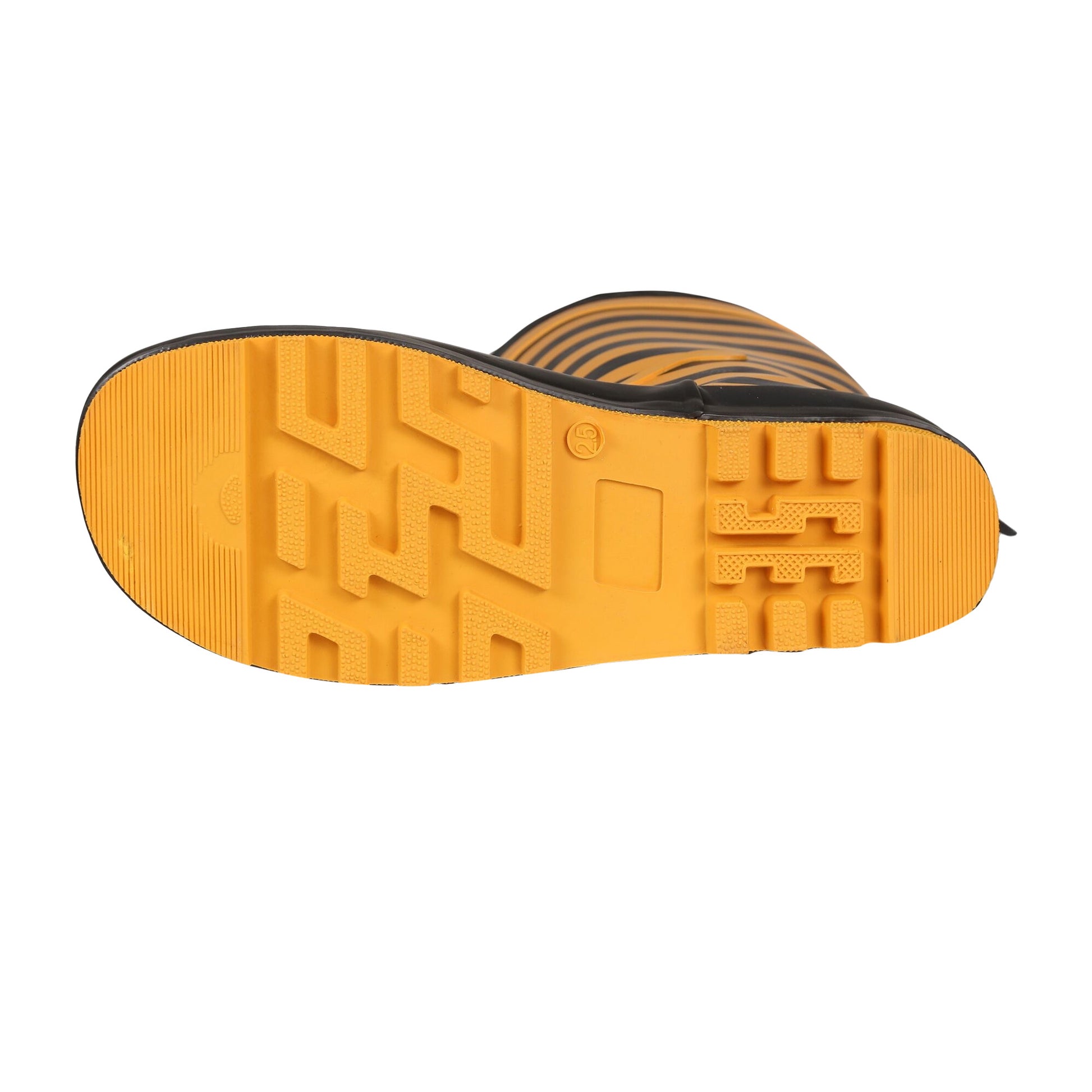 Yellow-Black Stripe - Close up - Dare 2B Childrens-Kids Mudplay Dinosaur Wellingtons