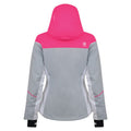 Argent Grey-Cyber Pink - Side - Dare 2b Womens Icecap Ski Jacket