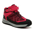 Dark Cerise-Neon Pink - Front - Regatta Kids Samaris V Mid Walking Boots