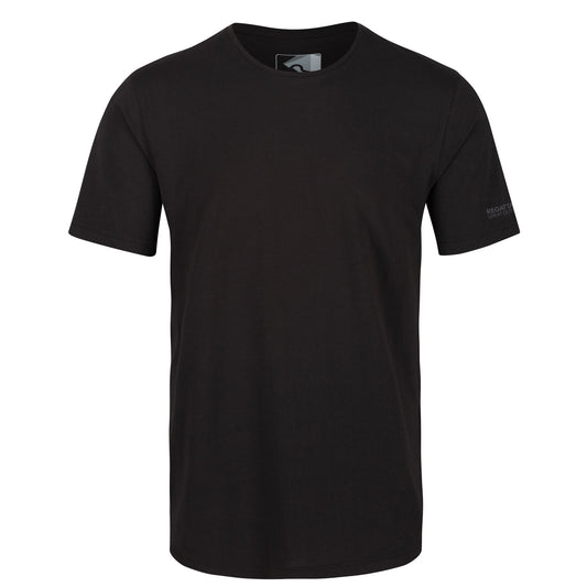 Black - Front - Regatta Mens Tait Lightweight Active T-Shirt