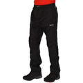 Black - Side - Regatta Great Outdoors Mens Adventure Tech Active Packaway II Overtrousers