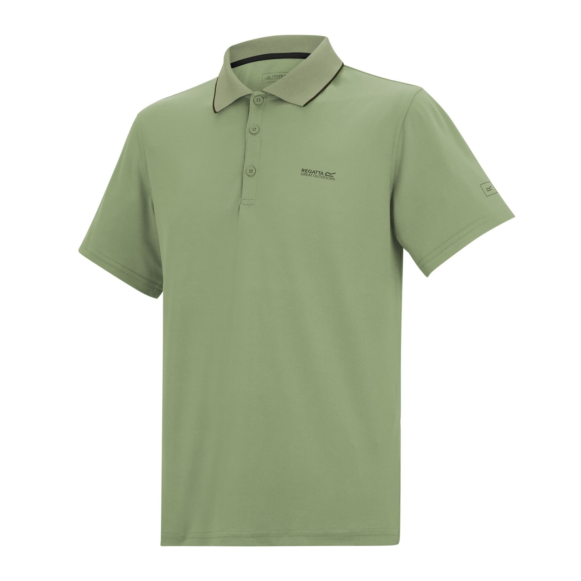 Light Sage - Side - Regatta Mens Maverick V Active Polo Shirt