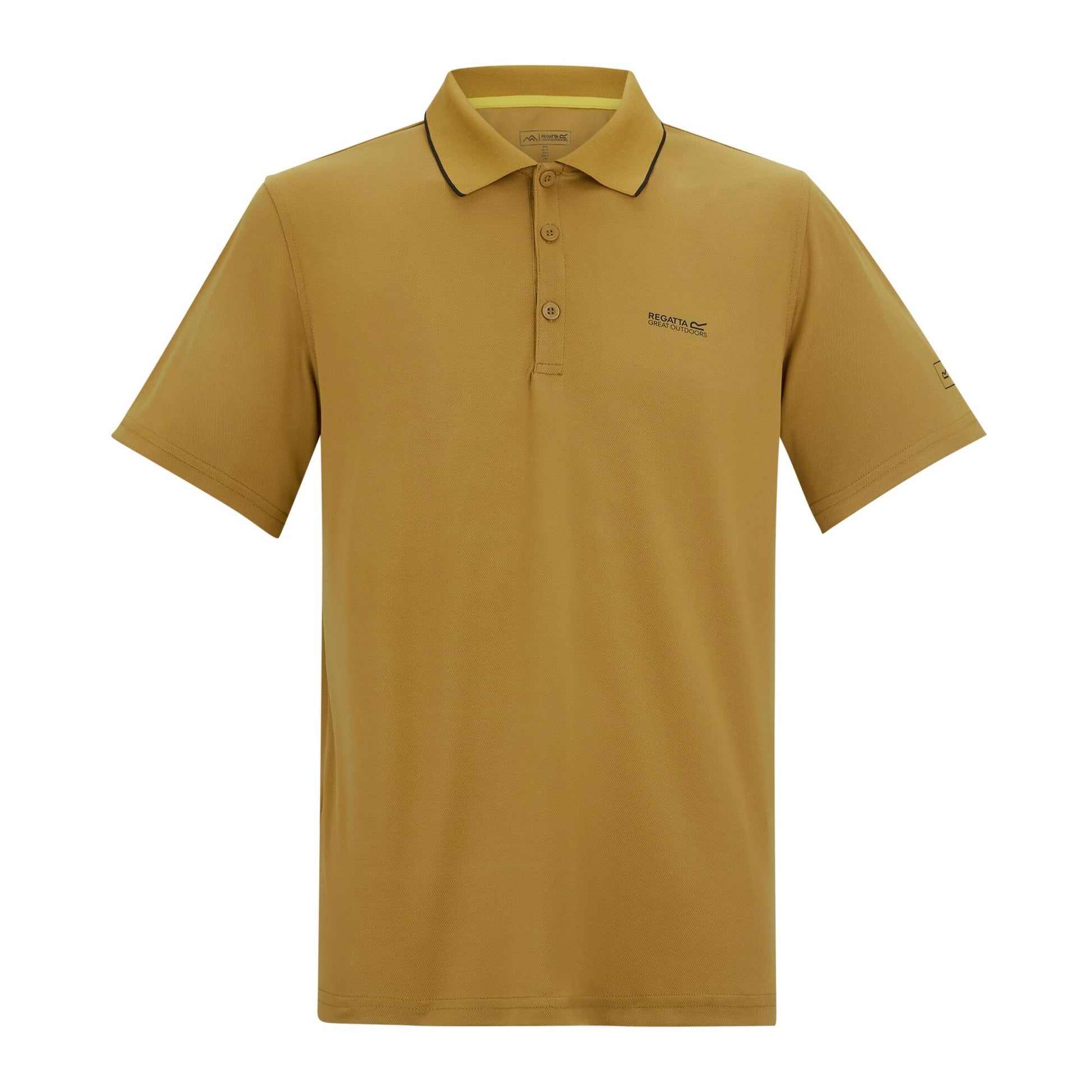 Wood Brown - Front - Regatta Mens Maverick V Active Polo Shirt