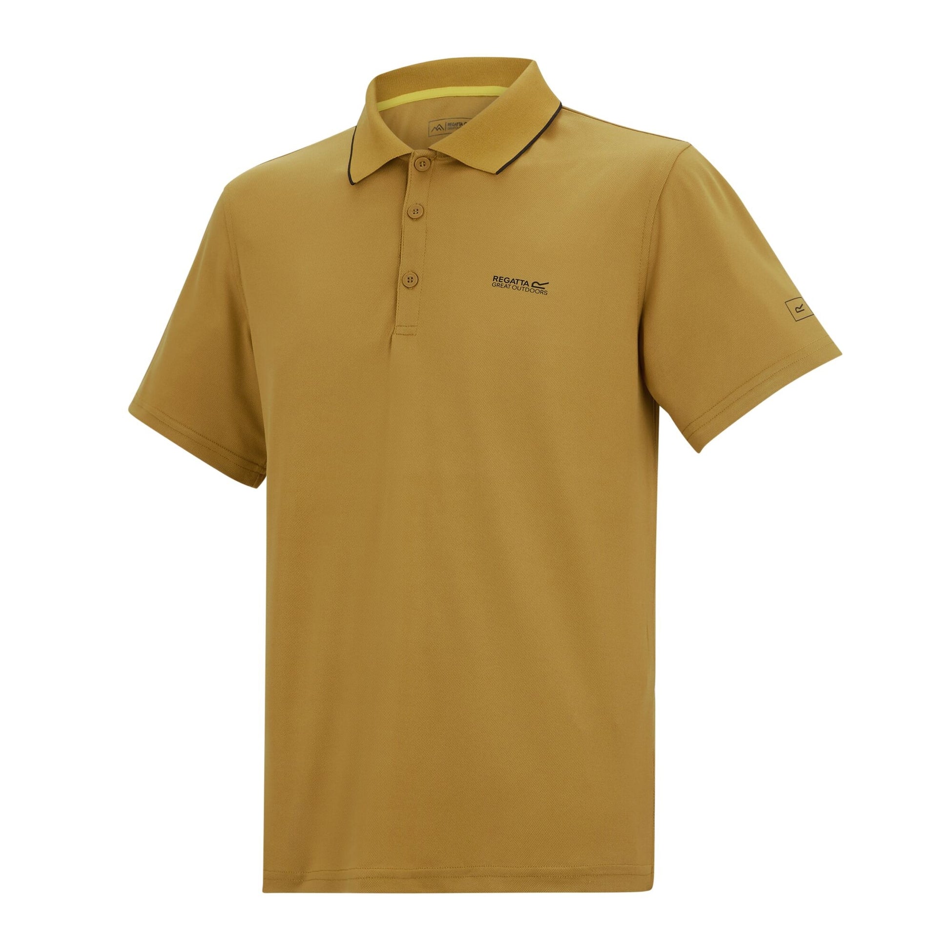 Wood Brown - Side - Regatta Mens Maverick V Active Polo Shirt