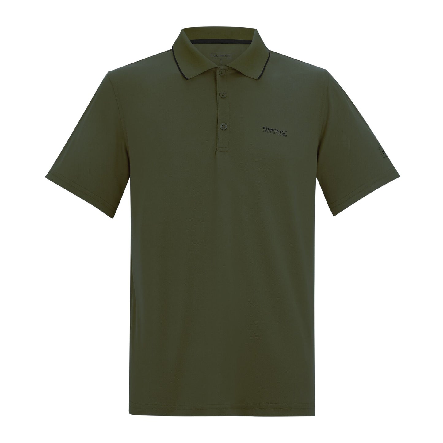 Dark Khaki - Front - Regatta Mens Maverick V Active Polo Shirt