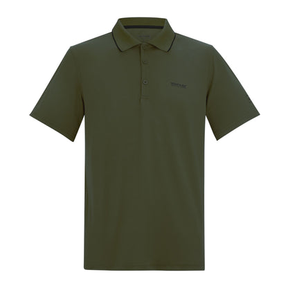 Dark Khaki - Front - Regatta Mens Maverick V Active Polo Shirt