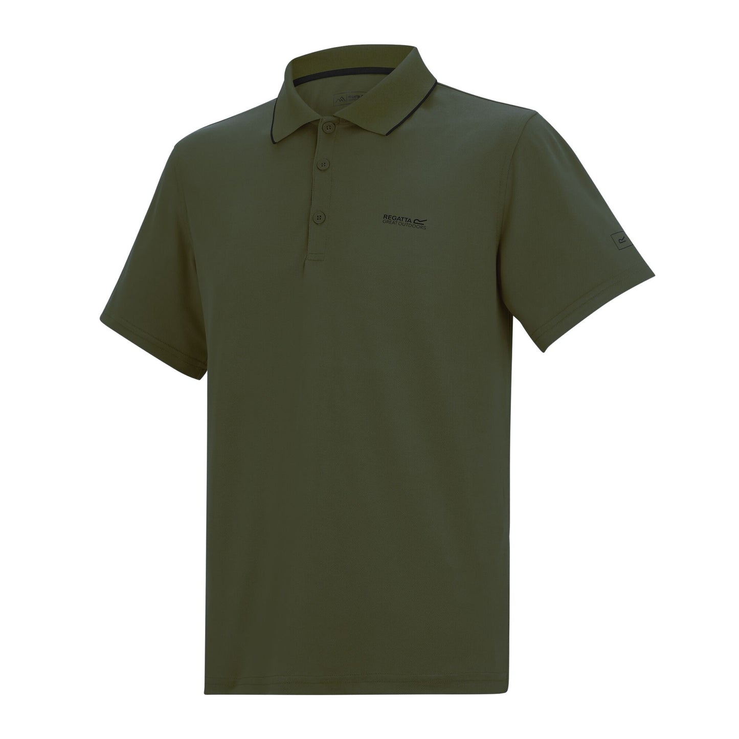 Dark Khaki - Side - Regatta Mens Maverick V Active Polo Shirt