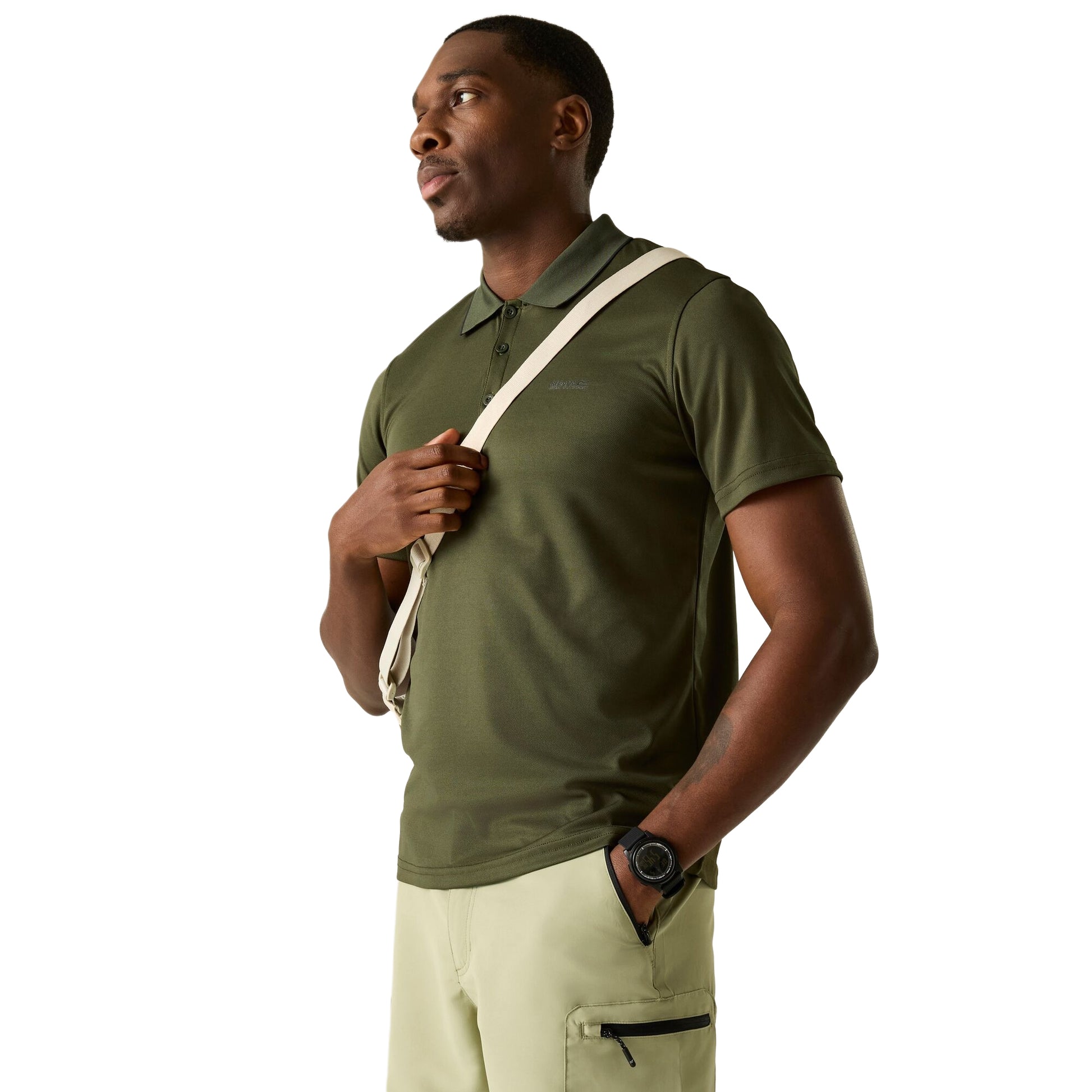 Dark Khaki - Lifestyle - Regatta Mens Maverick V Active Polo Shirt