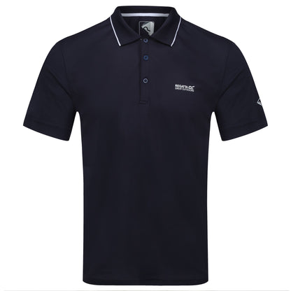 Navy - Front - Regatta Mens Maverick V Active Polo Shirt