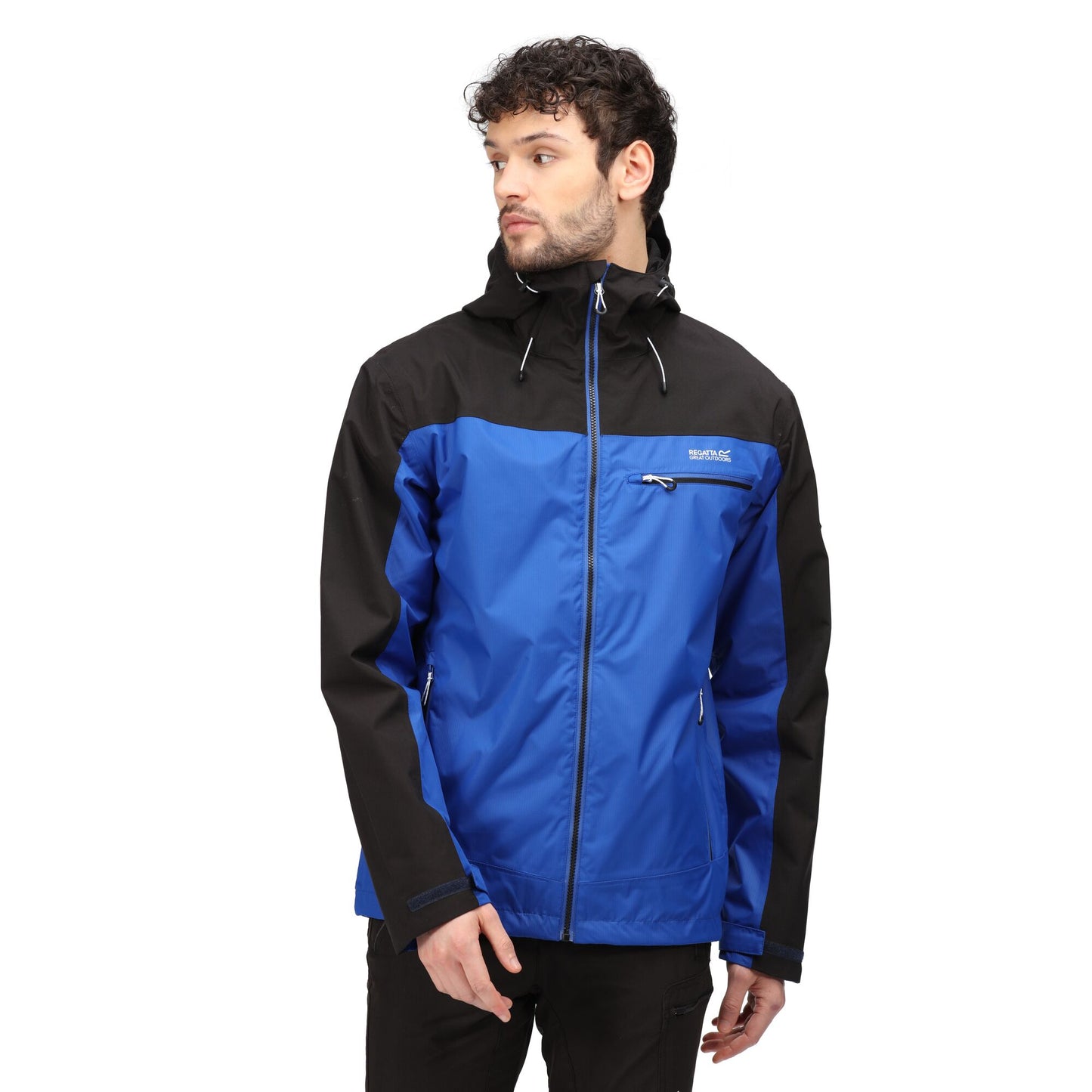Surf Spray-Black - Side - Regatta Mens Highton Stretch Waterproof Jacket