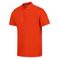 Rusty Orange - Side - Regatta Mens Sinton Lightweight Polo Shirt