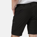 Black - Side - Regatta Mens Highton Zip Off Walking Trousers