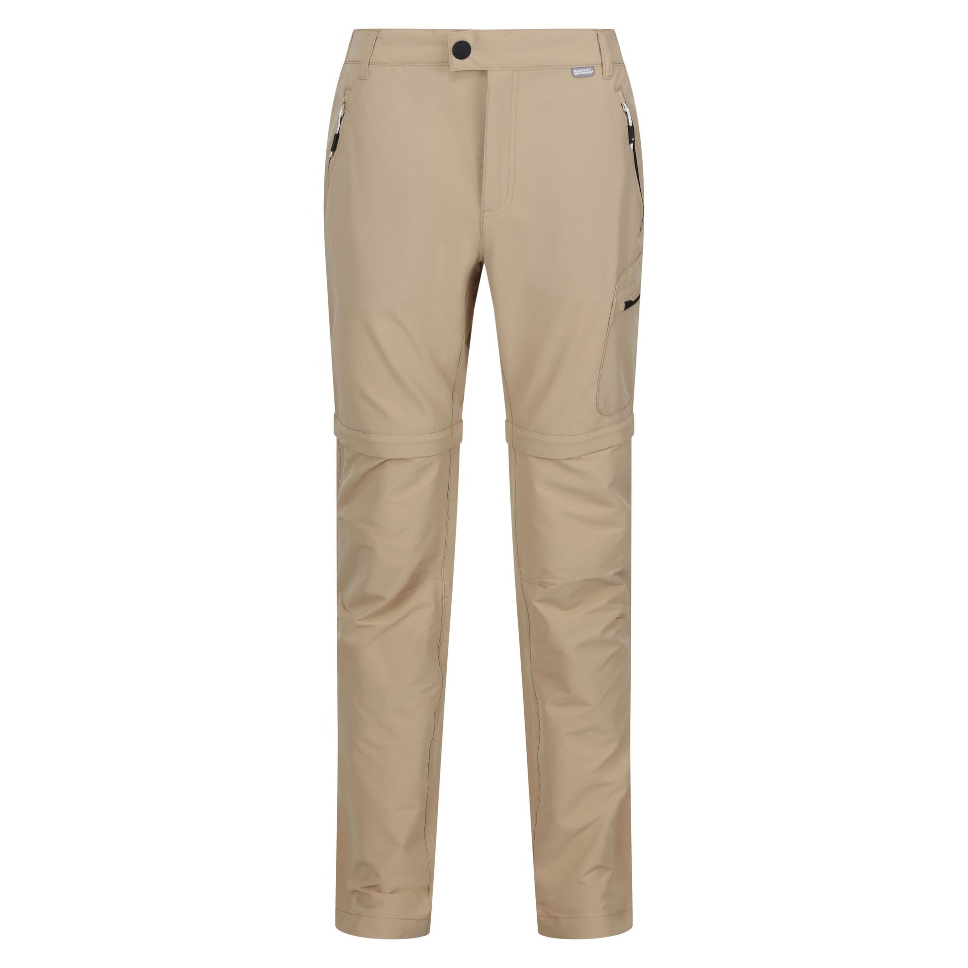 Oat - Front - Regatta Mens Highton Zip Off Walking Trousers