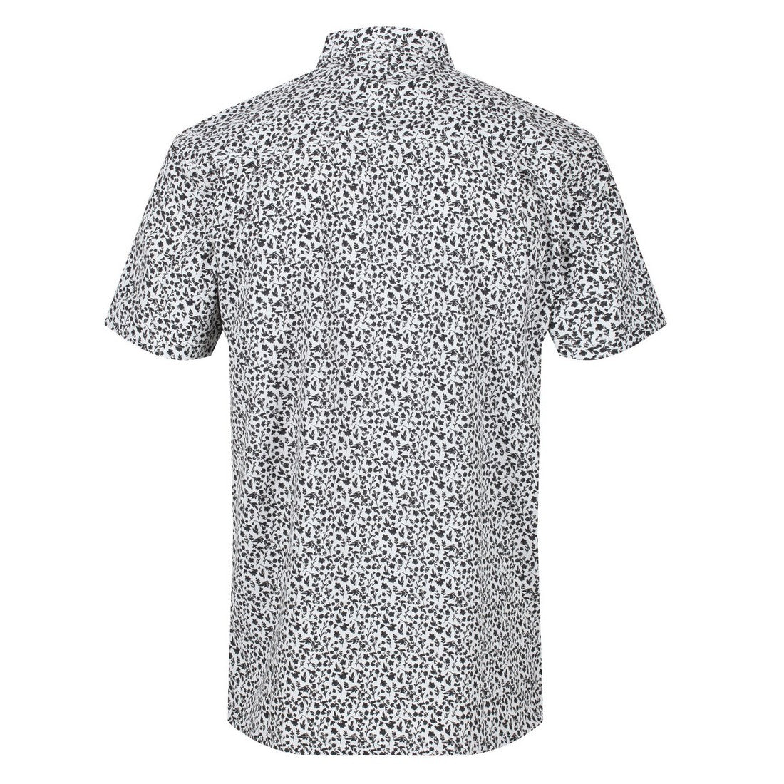 White-Ash-Floral - Pack Shot - Regatta Mens Mindano V Short Sleeved Checked Shirt