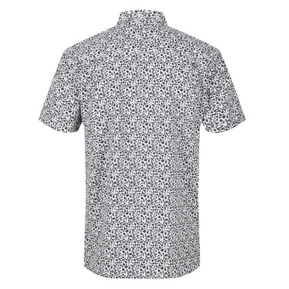 White-Ash-Floral - Pack Shot - Regatta Mens Mindano V Short Sleeved Checked Shirt