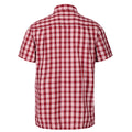 Delhi Red - Back - Regatta Mens Mindano V Short Sleeved Checked Shirt