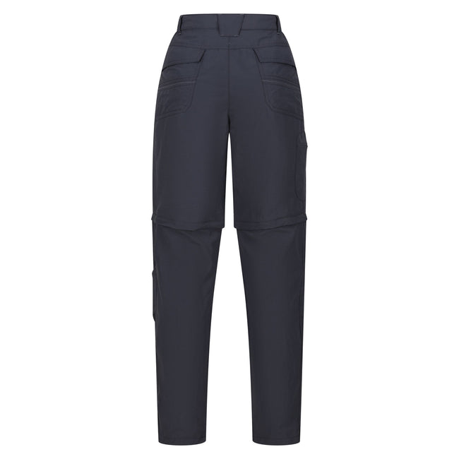 Seal Grey - Back - Regatta Womens-Ladies Chaska II Zip Off Trousers
