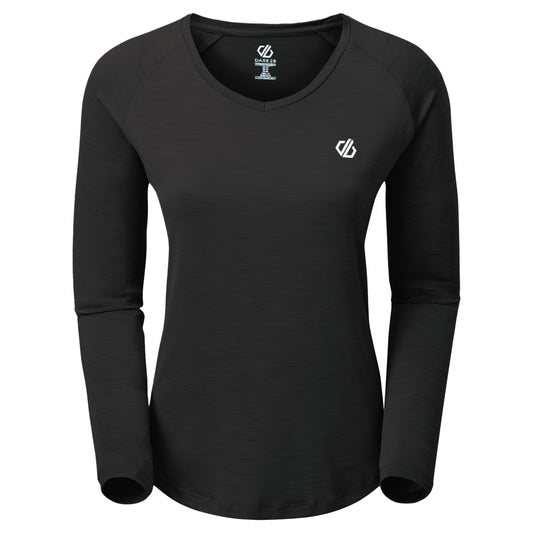 Black - Front - Dare 2B Womens-Ladies Discern Long Sleeve T-Shirt