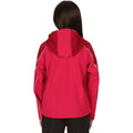 Duchess Pink-White - Side - Regatta Childrens-Kids Acidity IV Reflective Hooded Softshell Jacket
